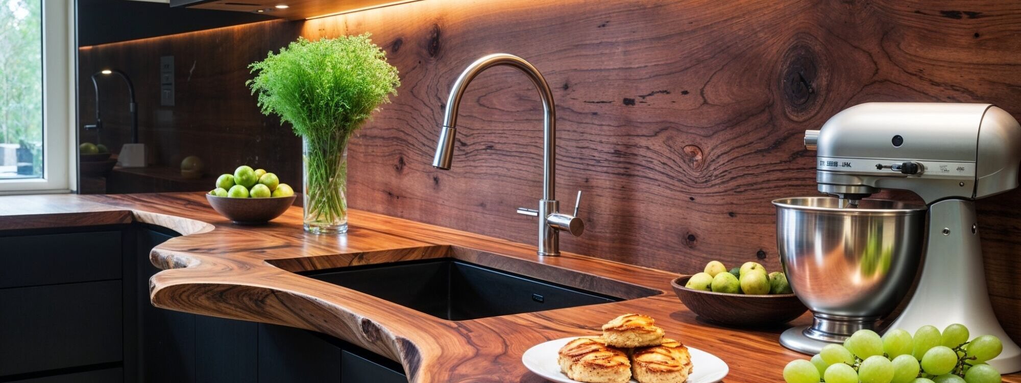 Les cuisines noires et bois : une alliance élégante et chaleureuse. Riedisheim