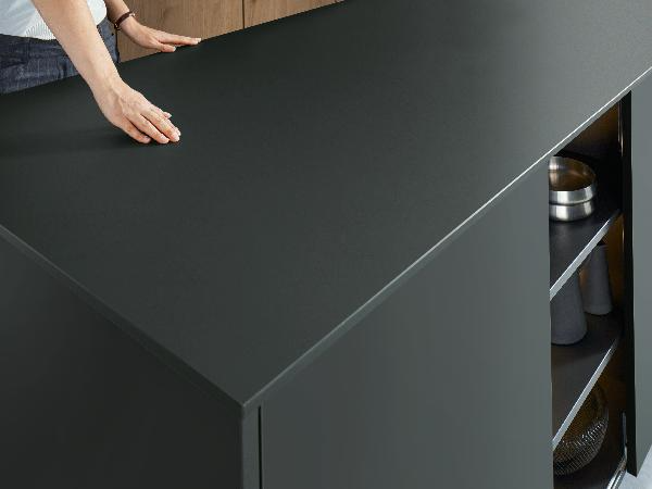 LUN7 | Cuisines AMALGAME Combinaison d’une façade verre Smartglass et d’une façade mélaminée ton bois….. Wittelsheim 6