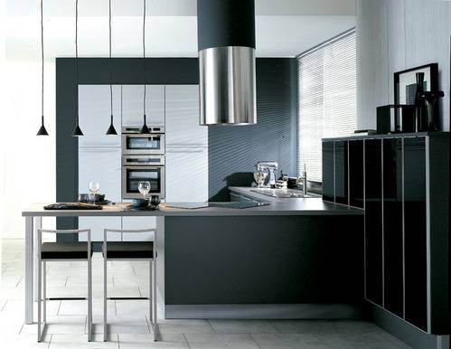 HOTTE8 | Cuisines AMALGAME Un intemporel la cuisine noire et blanche Kingersheim 0